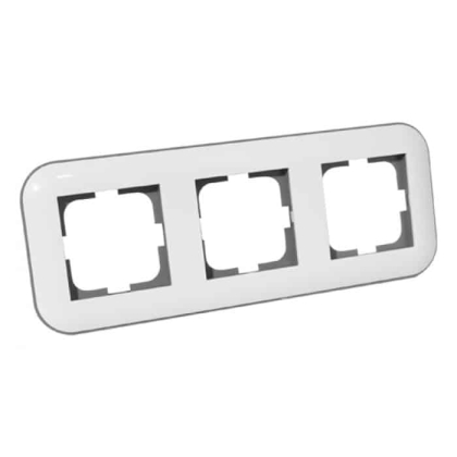Рамка 3-на LOFT білий+сірий, Ovivo, 404-010003-227