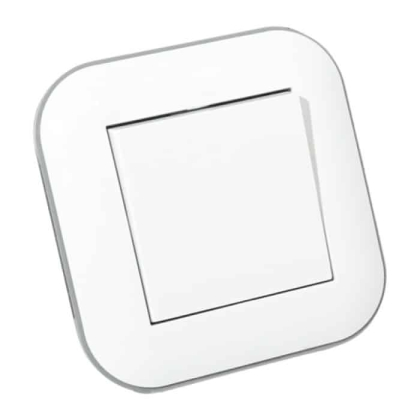 Вимикач 1-клавішний LOFT білий+сірий, Ovivo, 404-010203-200