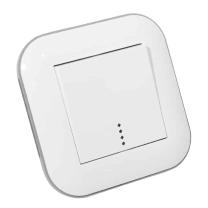 Вимикач 1-клавішний з підсвіткою LOFT білий+сірий, Ovivo, 404-010203-201