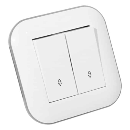 Вимикач прохідний 2-клавішний LOFT білий+сірий, Ovivo, 404-010203-211