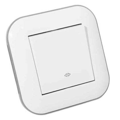 Вимикач реверсивний LOFT білий+сірий, Ovivo, 404-010203-214