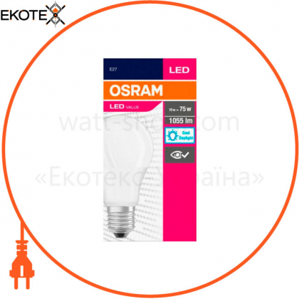 Лампа VALUECLA75 10W/865 230VFR E2710X1OSRAM, Ledvance Osram, 4052899971035
