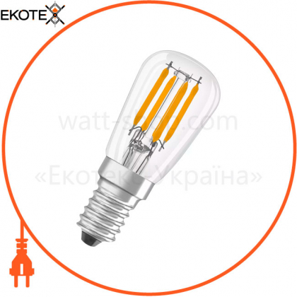 Лампа LED T26 25 2,8W/827 230V FIL прозора E14 20X1 OSRAM, Ledvance Osram, 4058075133471