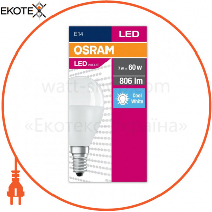 Лампа VALUECLP60 8W/840 230VFR E14 10X1  OSRAM, Ledvance Osram, 4058075311923