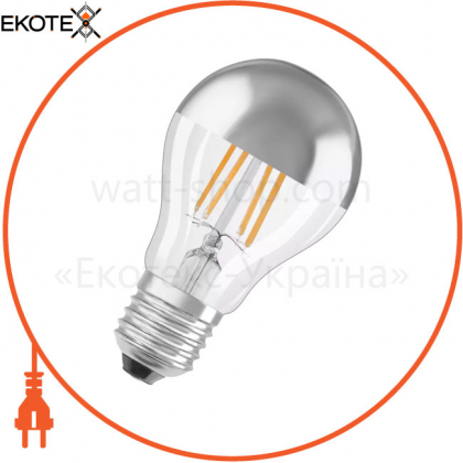 Лампа LPCLA50MIR S 6,5W/827 230V FIL E27 10X1 OSRAM  "серебро", Ledvance Osram, 4058075591691