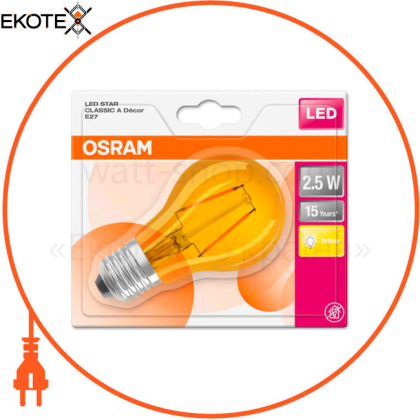 Лампа LEDSCLA15 2,5W/622 230VYE E276XBLI1OSRAM, Ledvance Osram, 4058075816077