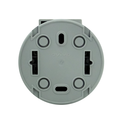 Розетка з заземленням з кришкою сіра xOne, Ovivo, 406-240000-249