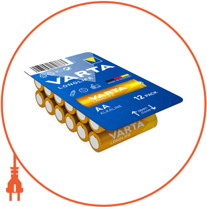 Батарейка VARTA LONGLIFE AA BOX 12 ALKALINE, Varta, 4106301112