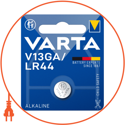 Батарейка VARTA V 13 GA BLI 1 шт, Varta, 4276101401