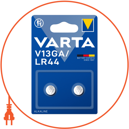 Батарейка VARTA V 13 GA BLI 2 шт, Varta, 4276101402