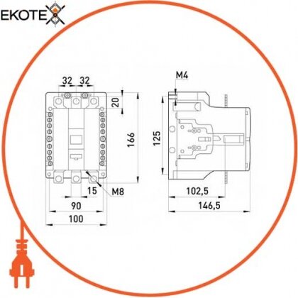 Контактор e.industrial.ukc.180.110, 180А, 110В, 1NO, Enext, i.0090083