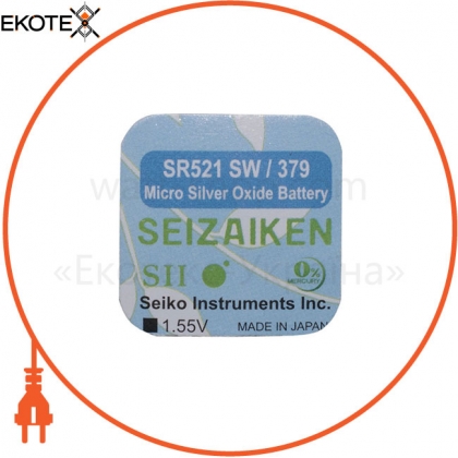 Seizaiken 4560231540813 оксид-серебряно-цинковая батарейка seizaiken &quot;таблетка&quot; 379 / sr521sw 1шт / уп