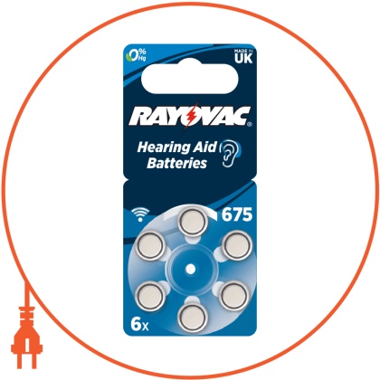 Батарейка Rayovac 675 BLI 6 шт, Varta, 4600745416