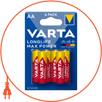Батарейка VARTA LONGLIFE MAX POWER AABLI 6 шт, Varta, 4706101446