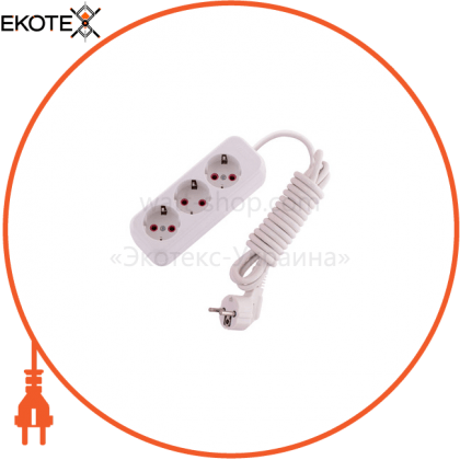 Подовжувач з/з 3 вх. 3 м 1090 720 0303 301-1 250V 16A / 3 x 1,5 mm, Lezard, 720 0303 301-1