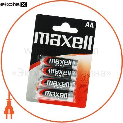 Maxell 774405.04 солевая батарейка maxell aa/r6 4шт/уп blister