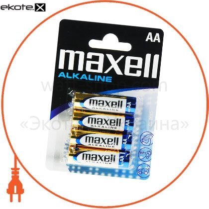 Maxell 774409.04 щелочная батарейка maxell super alkaline aa/lr6 4шт/уп  blister