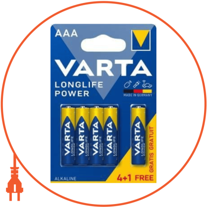 Батарейка VARTA LONGLIFE POWER AAA BLI 5 (4+1), Varta, 4903121415
