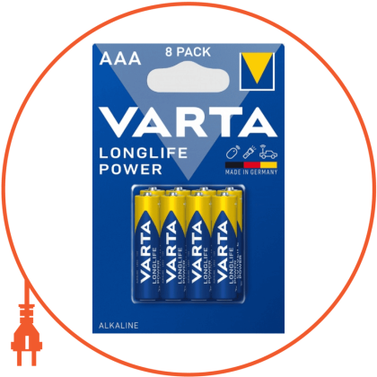 Батарейка VARTA LONGLIFE POWER AAA BLI 8 шт, Varta, 4903121438