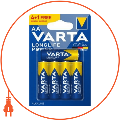 Батарейка VARTA LONGLIFE POWER AA BLI 5 (4+1), Varta, 4906121415