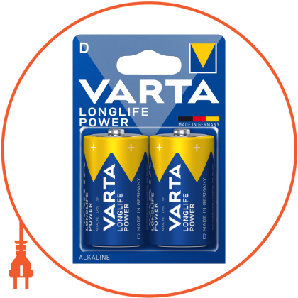 Батарейка VARTA LONGLIFE POWER D BLI 2 шт, Varta, 4920121412