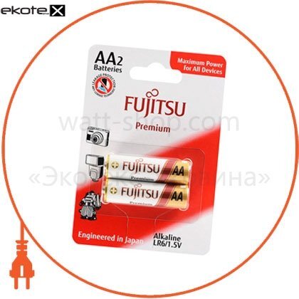 FUJITSU 82280 щелочная батарейка fujitsu alkaline premium аа/lr6 2шт/уп blister