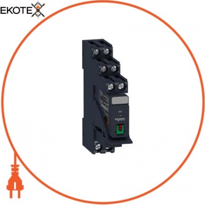 Schneider RXG21P7PV interface plug-in relay pre-assembled, 5 a, 2 co, lockable test button, protection module, 230 v ac