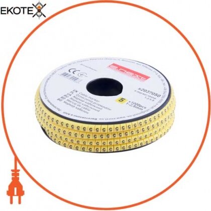 Маркер кабельний e.marker.stand.1.2.5.5, 1-2,5 кв. мм, "5", 1000 шт, Enext, s2037050