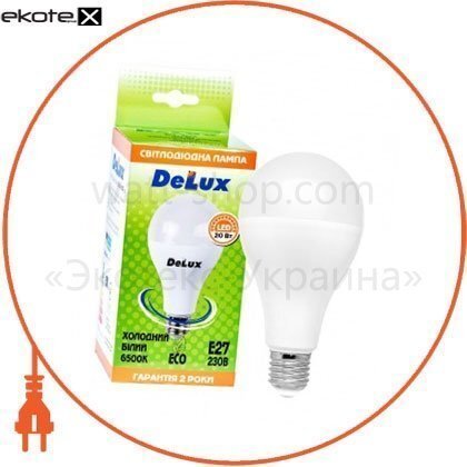 лампа світлодіодна DELUX BL80 20Вт 6500K Е27 холодний білий, Delux, 90008354