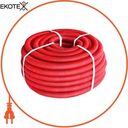 Enext s028065 труба гофрированная тяжелая (750н) e.g.tube.pro.14.20 (50м) .red, красная