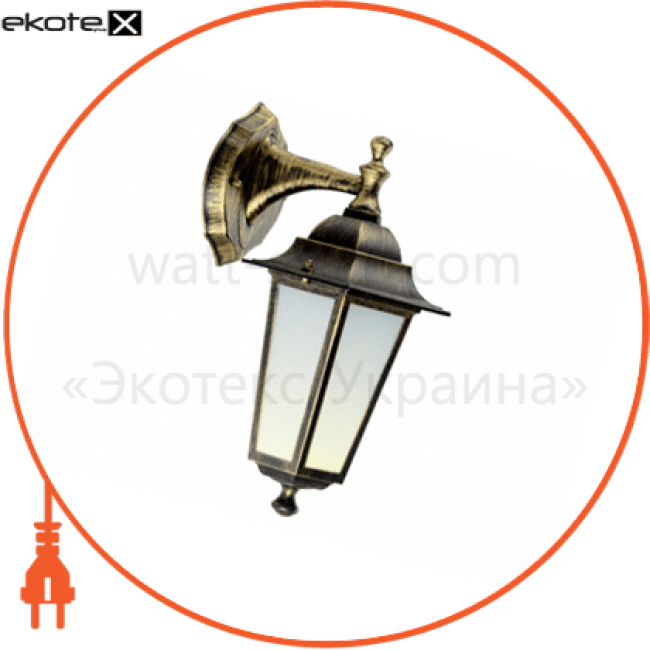 світильник садово-парковий PALACE A02 60Вт Е27 чорний-золото, Delux, 10103960