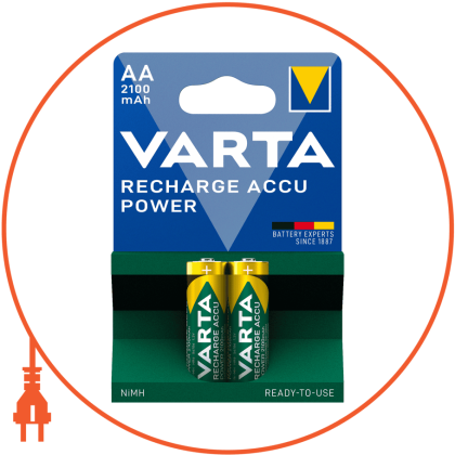 Акумулятор VARTA RECHARGEABLE AA 2100mAh 2 шт, Varta, 56706101402