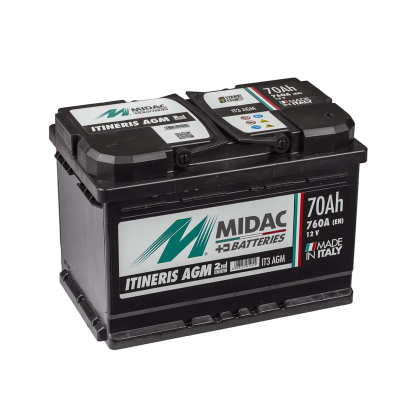 MIDAC Itineris Акумулятор автомобільний 12V 70Ah START/STOP, Ultracell, 570.901.076