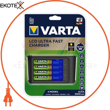Varta 57675101441 зарядное устройство varta lcd ultra fast charger