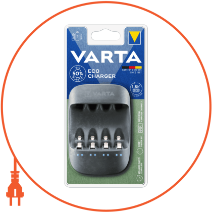 Зарядний пристрій VARTA Eco Charger, Varta, 57680101401