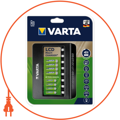 Зарядний пристрій VARTA LCD MULTI CHARGER PLUS, Varta, 57681101401