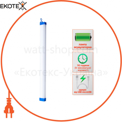 Ліхтар акумуляторний LED SL-EBL-854/6 6400К лінійний, Евросвіт, 58390