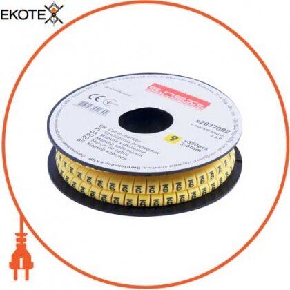 Enext s2037082 маркер кабельний e.marker.stand.3.6.9, 3-6 кв.мм, 9, 350 шт