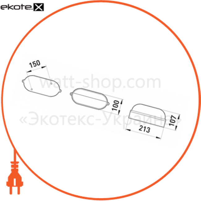 Enext l002009 светильник e.light.1402.1.60.27.black 60w