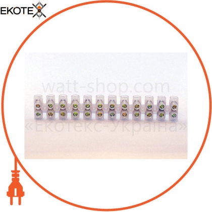 Клемна колодка 12групп 3А 2.5-4.0 mm кв. поліетилен ELCOR, Elcor, 140626