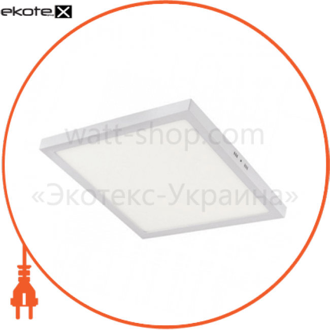 Світильник накладний. квадрат ,корпус метал 600х600мм ip 20 SMD LED 48W 3000/4200/6400К 3360Lm, колір - білий (220-240v), Horoz Electric, 016-026-0048