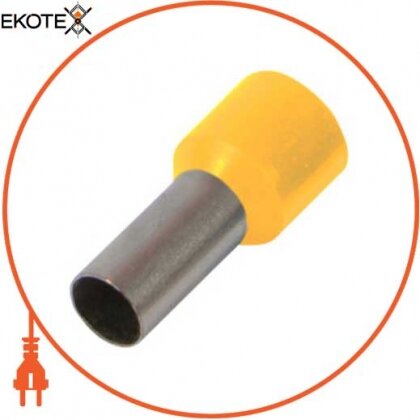 Ізольований наконечник втулковий e.terminal.stand.e10-12.yellow 10,0 кв. мм, жовтий, Enext, s3036044
