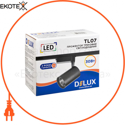 Прожектор светодиодный трековый DELUX TL07 30 Вт 36° 4000K черный