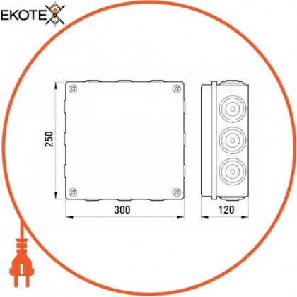 Enext p016010 распределительная коробка e.db.pro.300.250.120