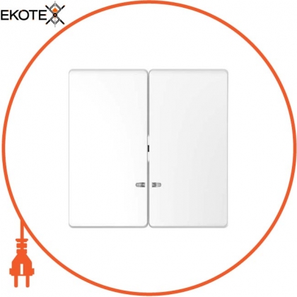 MERTEN D-Life КЛАВІША 2-ва з лінзою для LED модуля, БЕЛ. ЛОТОС, Schneider, MTN3420-6035
