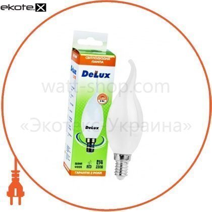 Delux 90005411 лампа светодиодная delux bl37b 6 вт tail 4100k 220в e14 filament белый