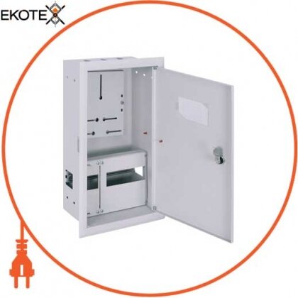 Корпус обліку металевий e.mbox.pro.w.f1.12z IP31 вбудований під 1ф лічильник, 12 модулів з замком, Enext, s0100228