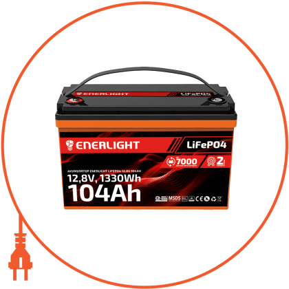 Акумулятор ENERLIGHT LiFePO4 12V 100Ah, Enerlight, 6012104