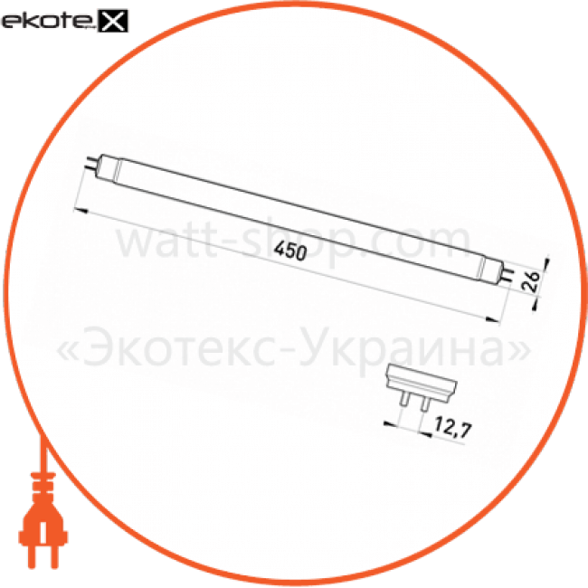 Лампа люмінесцентна e.fl.t8.g13.15.64 G13 T8 15Вт, Enext, l006001