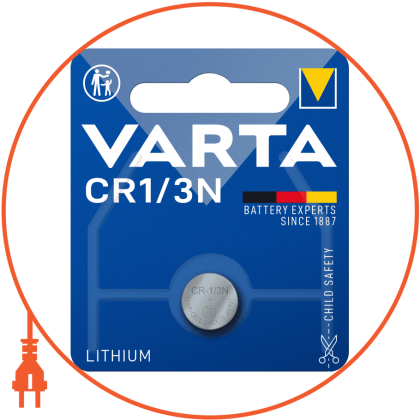 Батарейка VARTA CR 1/3 N BLI 1 шт, Varta, 6131101401